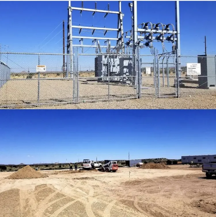 Power Line Contract Project Before and After